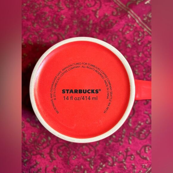 Starbucks mug, beautiful red. Great for holiday or collectors - Picture 5 of 5